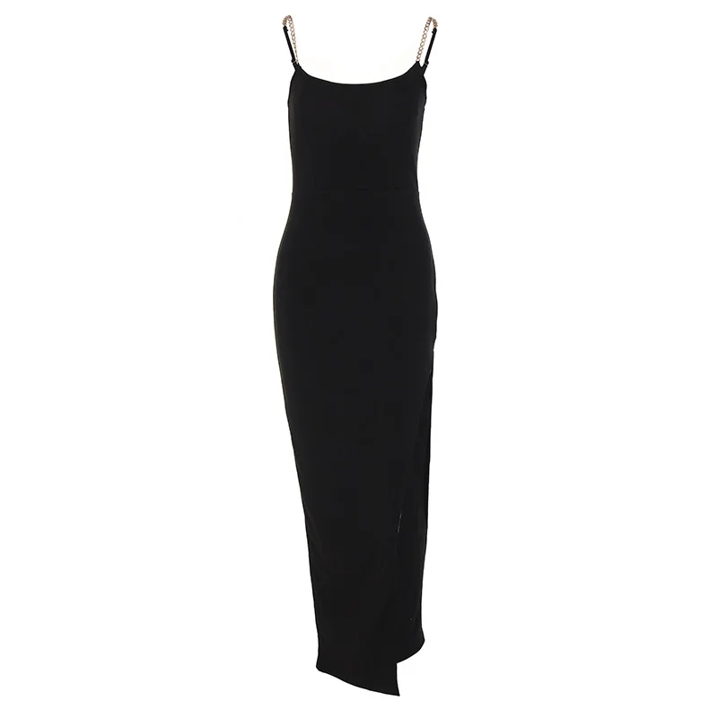 

Sexy women's dresses new spring and summer fashion sexy backless suspenders slits slim mid-waist pullover women's skirts free