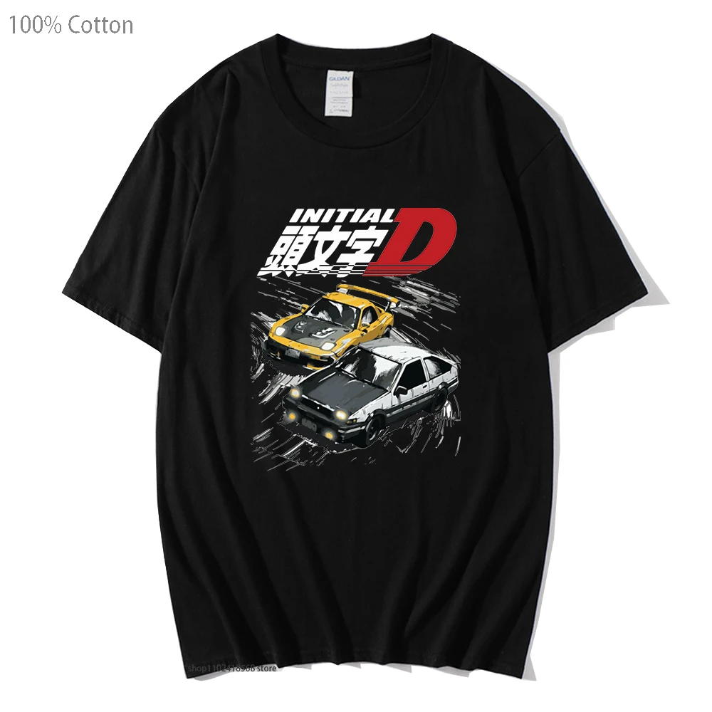 

Футболка AE86 мужская летняя с японским аниме инициалом D, 100% хлопок