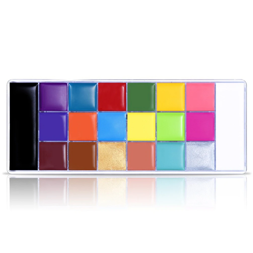 20 Colors Art Halloween Christmas Party Custom Body Paint Makeup Palette with Brush Kit  Private Label Bulk