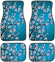 beautiful japanese cherry blossomsakura print carpet floor mats front rear liners set for car sedan suv truck universa