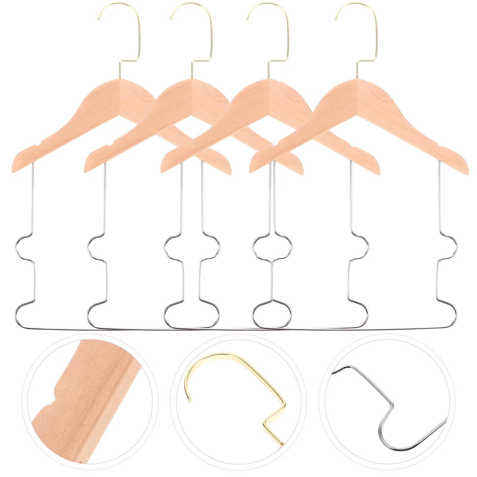 

4pcs Small Clothes Hangers Clothing Drying Racks Shops Clothes Display Hangers