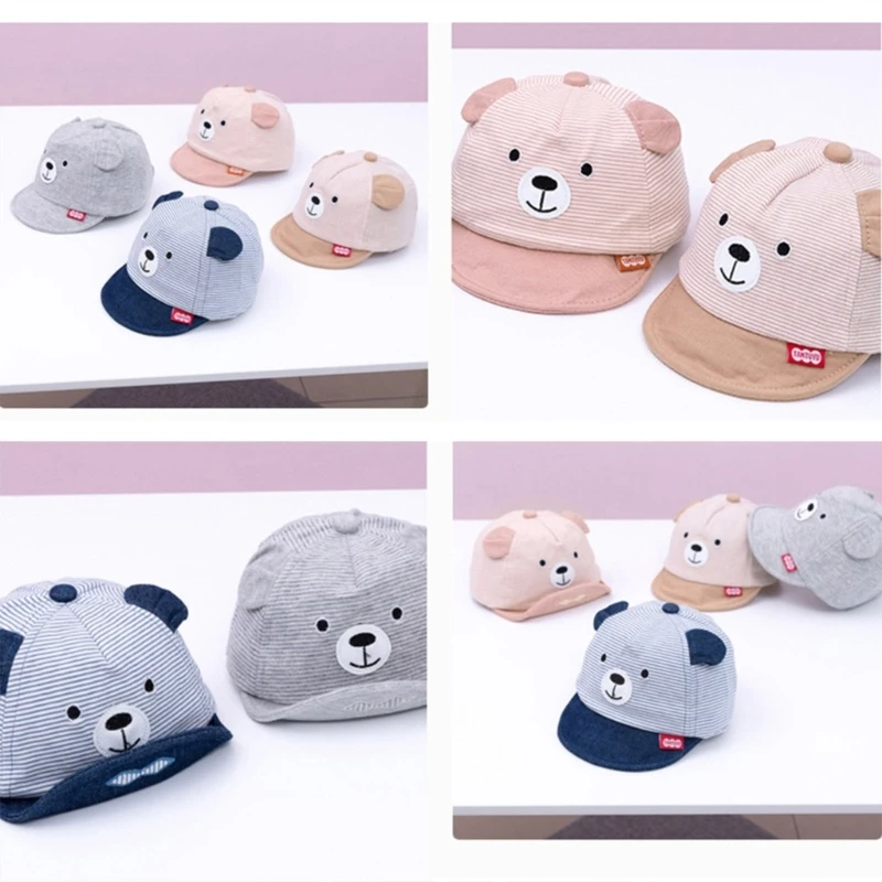 

N80C Toddler Sun Hat Baby Windproof Baseball Cap Soft Brim Beret Hat for Infant Boys Girl Unisex Hat Outdoor Sports Headwear