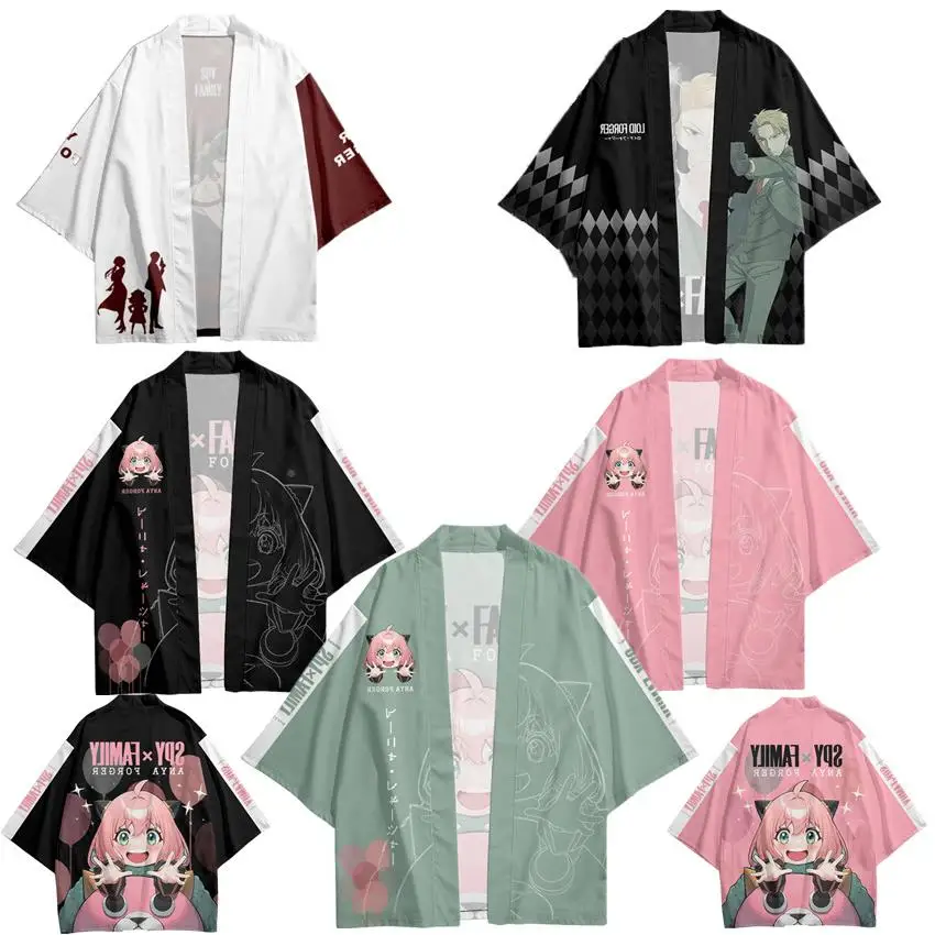 

Anime SPY FamilyS Haori Kimono Cosplay Costume Yor Forger Killer Couple Twilight Loid Forger Anya Coat Shirt Fashion Clothes