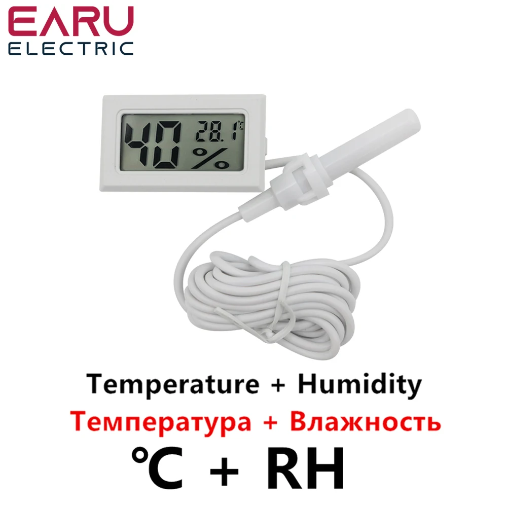 

EARU Мини цифровой термогигрометр черный/белый