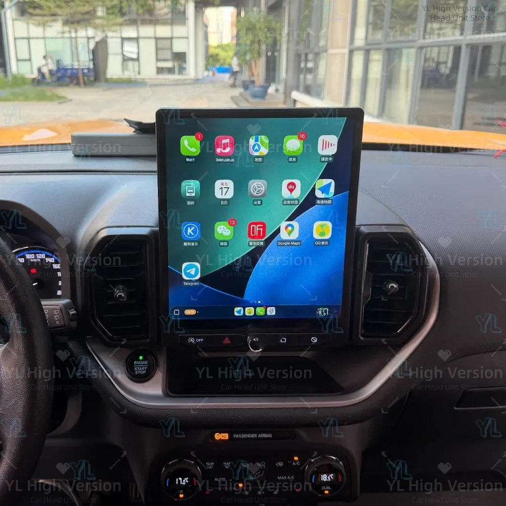 Фото Для Ford Bronco Sport 2021-2024: Автомобильная мультимедийная система с Android 13, CarPlay, GPS-навигацией, сенсорным экраном и Bluetooth 5.0 №4