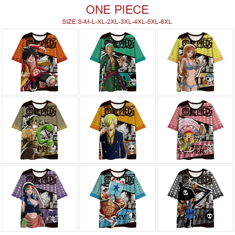 

New Sailing King and Thief King Theme Anime Surrounding T-shirt Print Top Casual Sports Loose Simple Short Sleeve Clothing