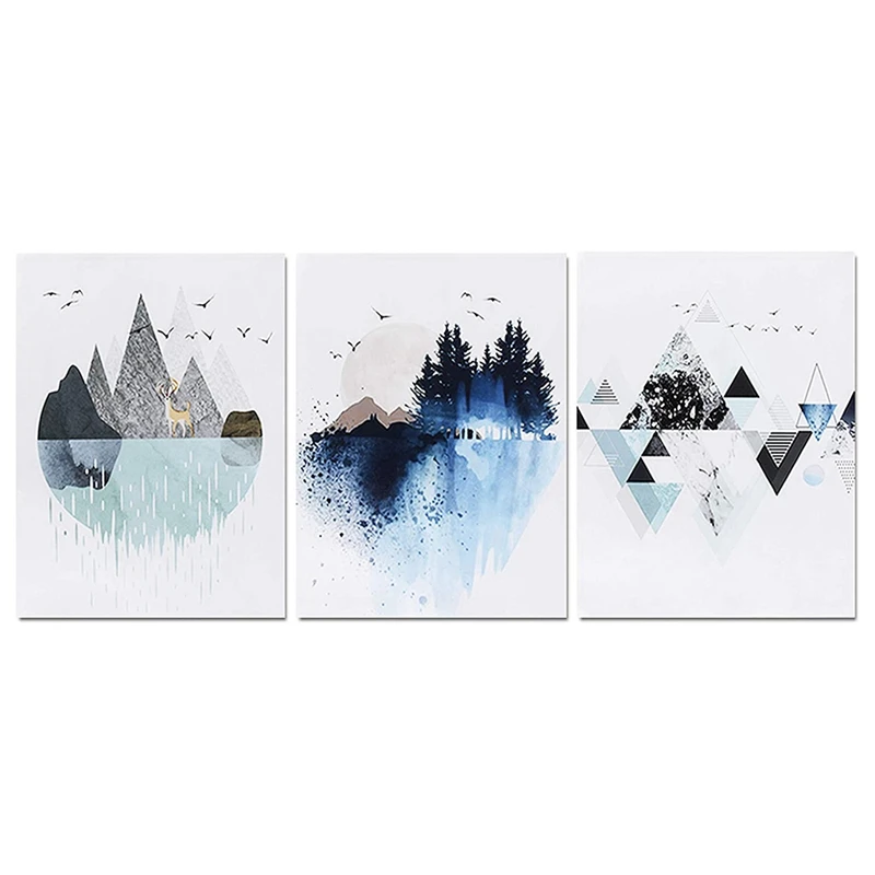 

Безрамная Настенная роспись на холсте, картина для украшения дома, абстрактные принты на холсте, для украшения дома, готов к подвеске (3 шт.)