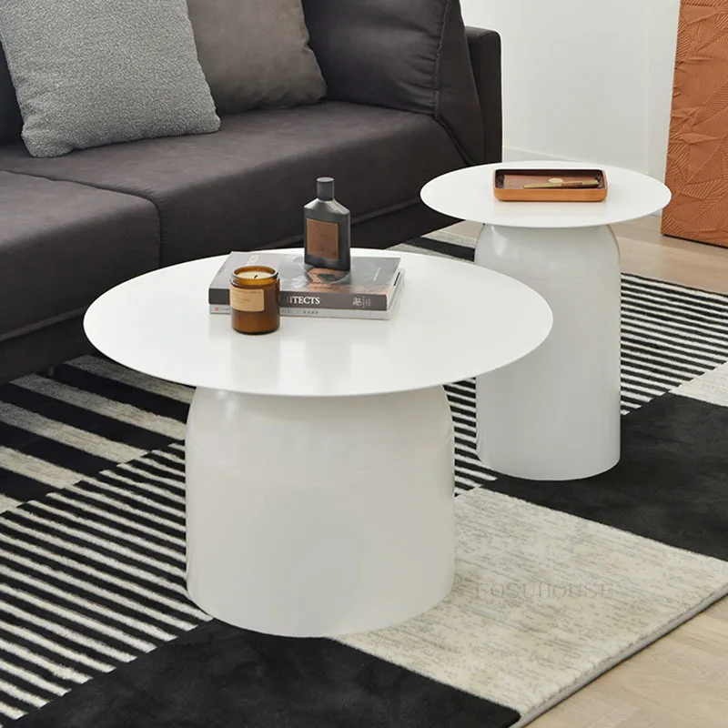 Meja Kopi Bundar norнаклейка для дома Sederhana Kombinasi Kreatif Desainer Samping Apartemen Kecil