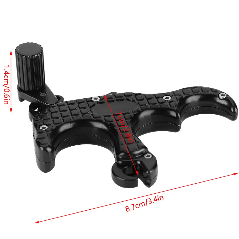 

Archery Release Aids Trigger 3 Finger Grip Thumb Caliper Compound Bow(black)