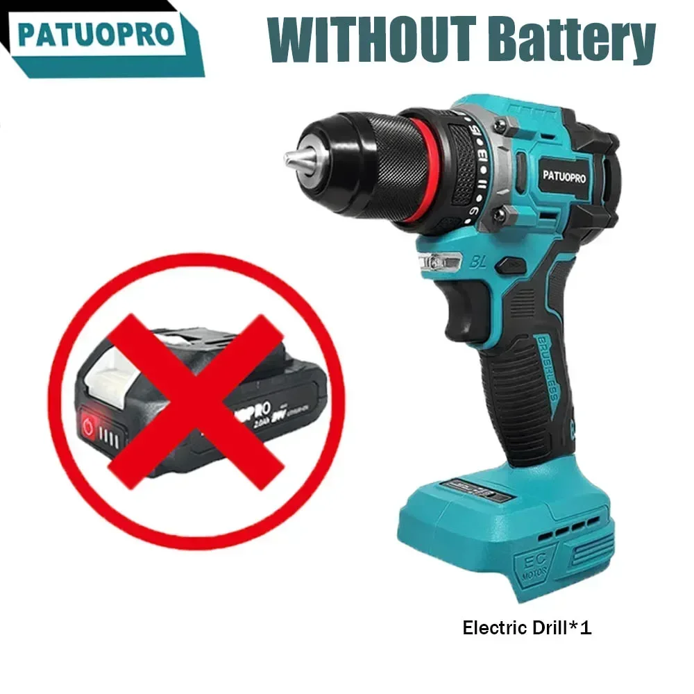 

Бесщеточная аккумуляторная дрель PATUOPRO 20+1 Torque для аккумулятора Makita 18 В