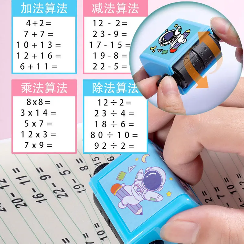

New Children Addition and Subtraction Scroll Stamp Primary School Students Practice Questions Preschool Mathematic Exercise Math