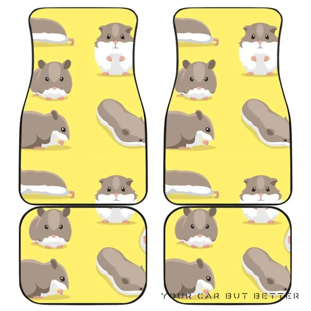 

Cute Hamster Pattern Front And Back Car Mats 045109