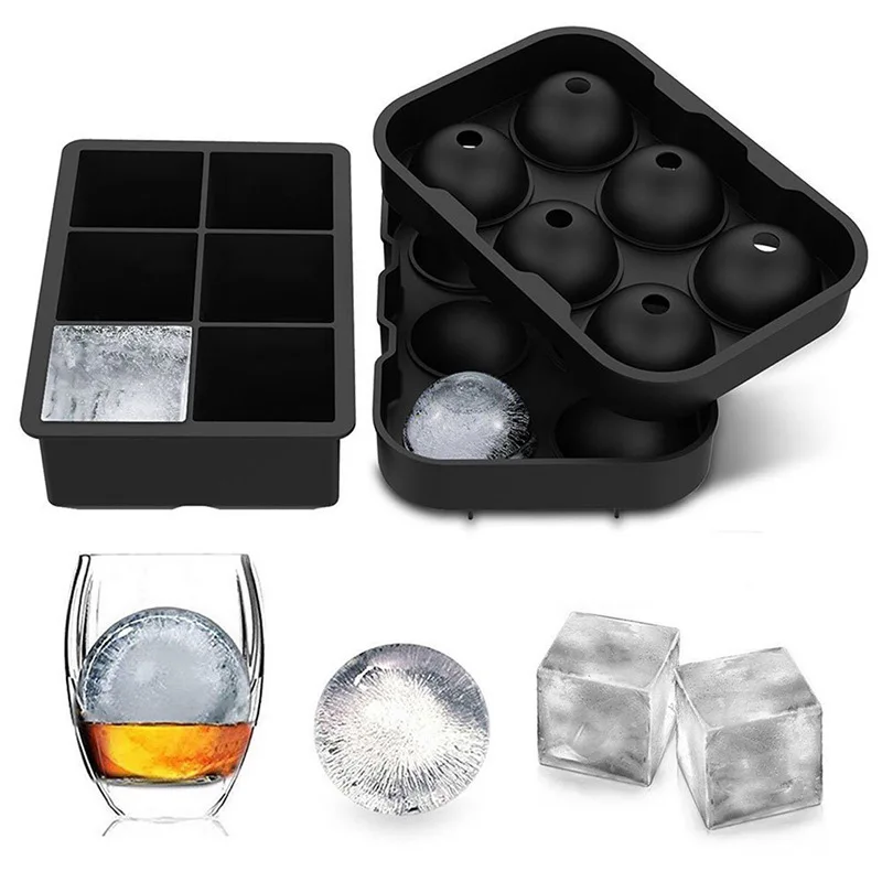 

Grid Big Ice Tray Mold Giant Large Food Grade Silicone Ice Cube Square Tray healthy DIY Ice Maker Ice Blocks Maker Kitchen Tools