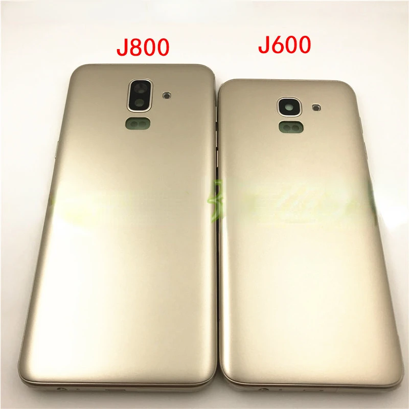 Для Samsung Galaxy J6 J600 J600F J8 J800 J800F 2018 Крышка батарейного отсека задняя крышка корпус + Боковая кнопка