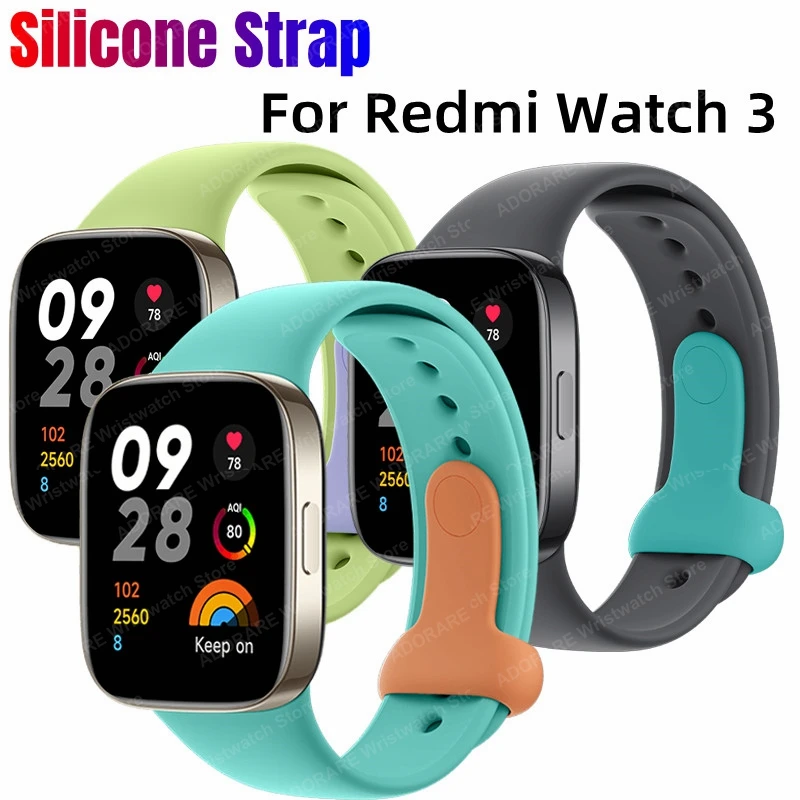 

Силиконовый ремешок для часов Redmi 3 сменный Браслет для часов Xiaomi Redmi Watch 3 mi watch 3 браслет Correa