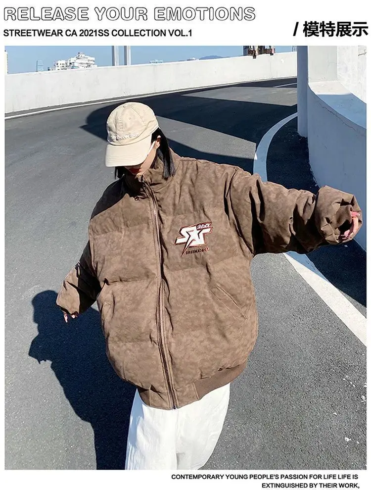 Винтажные зимние мужские парки в стиле хип-хоп куртка большого размера с