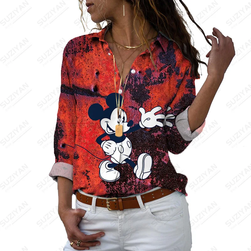 

Long-Sleeved Blous Temperament Long Sleeve Shirt Loose Female Shirt Tops Women Blouse V-Neck Long Sleeve