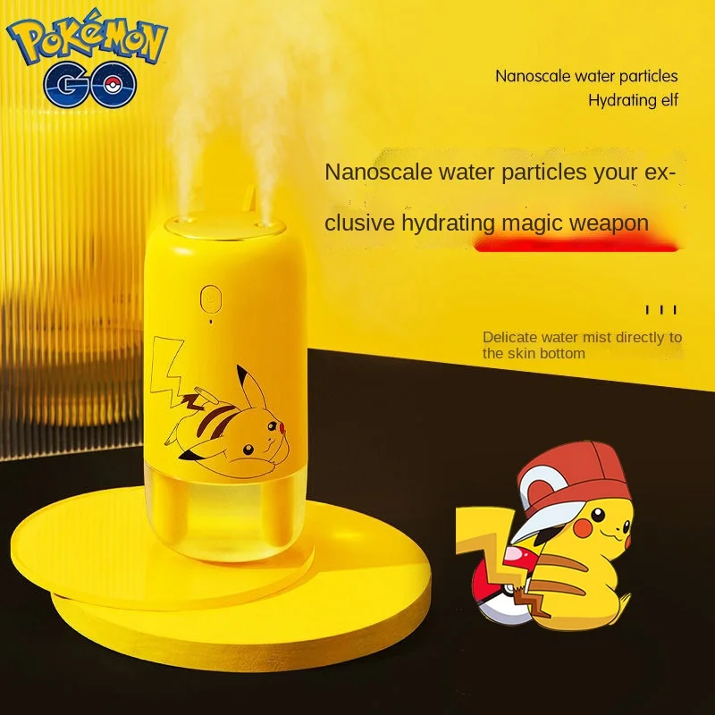 Humidificador de disipación de calor Pokemon Pikachu, aire acondicionado silencioso para el hogar, dormitorio, madre embarazada y bebé, atomizador de vapor