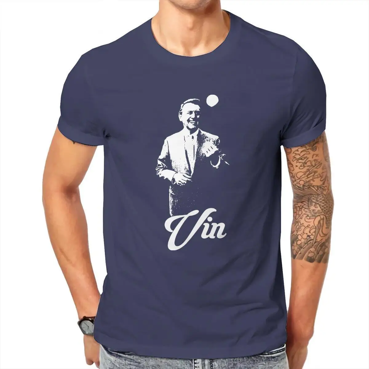 

Leisure Vin Scully The Voice Of LA T-Shirts for Men Crew Neck Cotton T Shirts Short Sleeve Tees New Arrival Tops