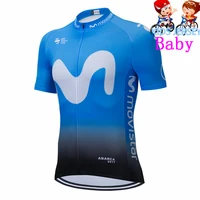 movistar 2022 summer children girl bike clothing riding short cycling jersey kids road bicycle sportwear ropa ciclismo hombre