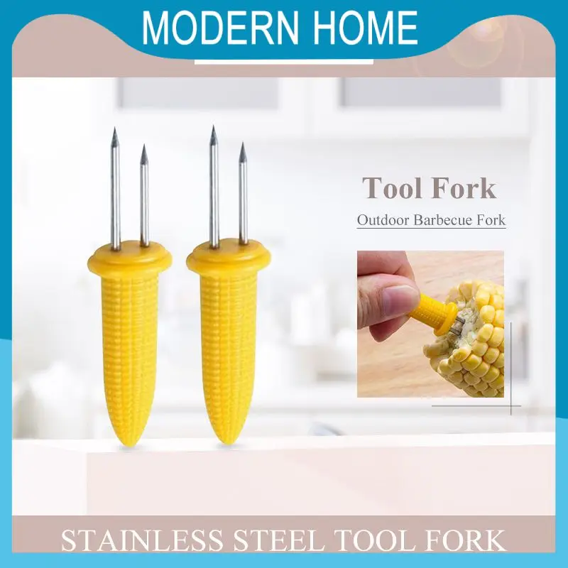 

Bbq Barbecue Fork Stainless Steel Camping Supplies Outdoor Barbecue Tools Universal Kitchens Accessories Corn Forks