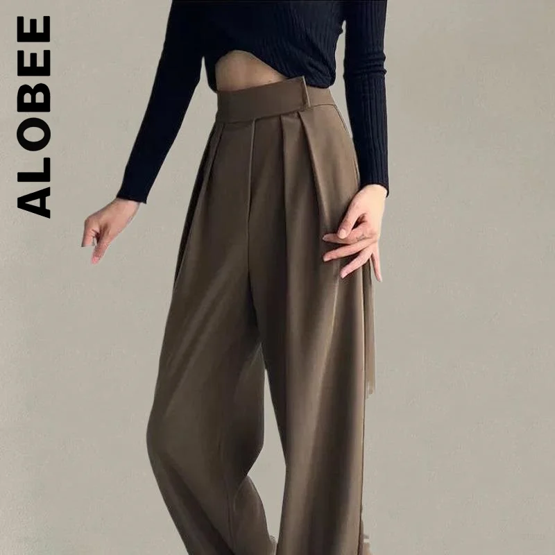 

Alobee Women Fashion Trousers Pants Office Elegant Sweatpants Quality Vintage Pant Casual Long For Women Pants Female