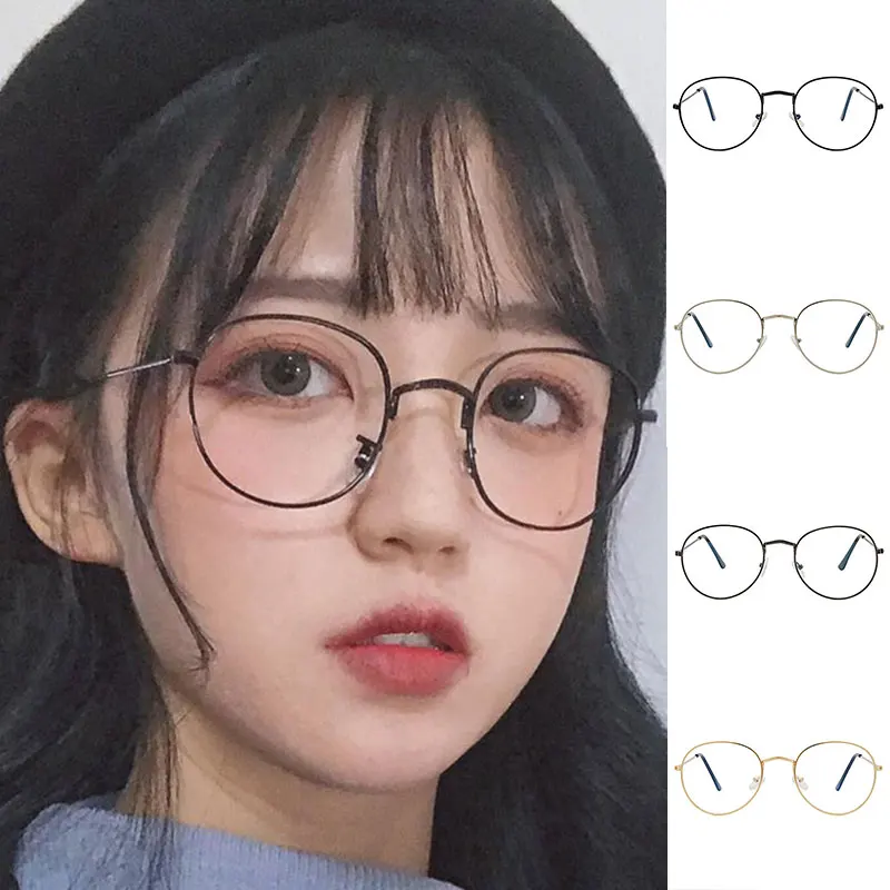 

Fashion Vintage Retro Metal Frame Clear Lens Glasses Nerd Geek Eyewear Eyeglasses Oversized Round Circle Eye Glasses Women