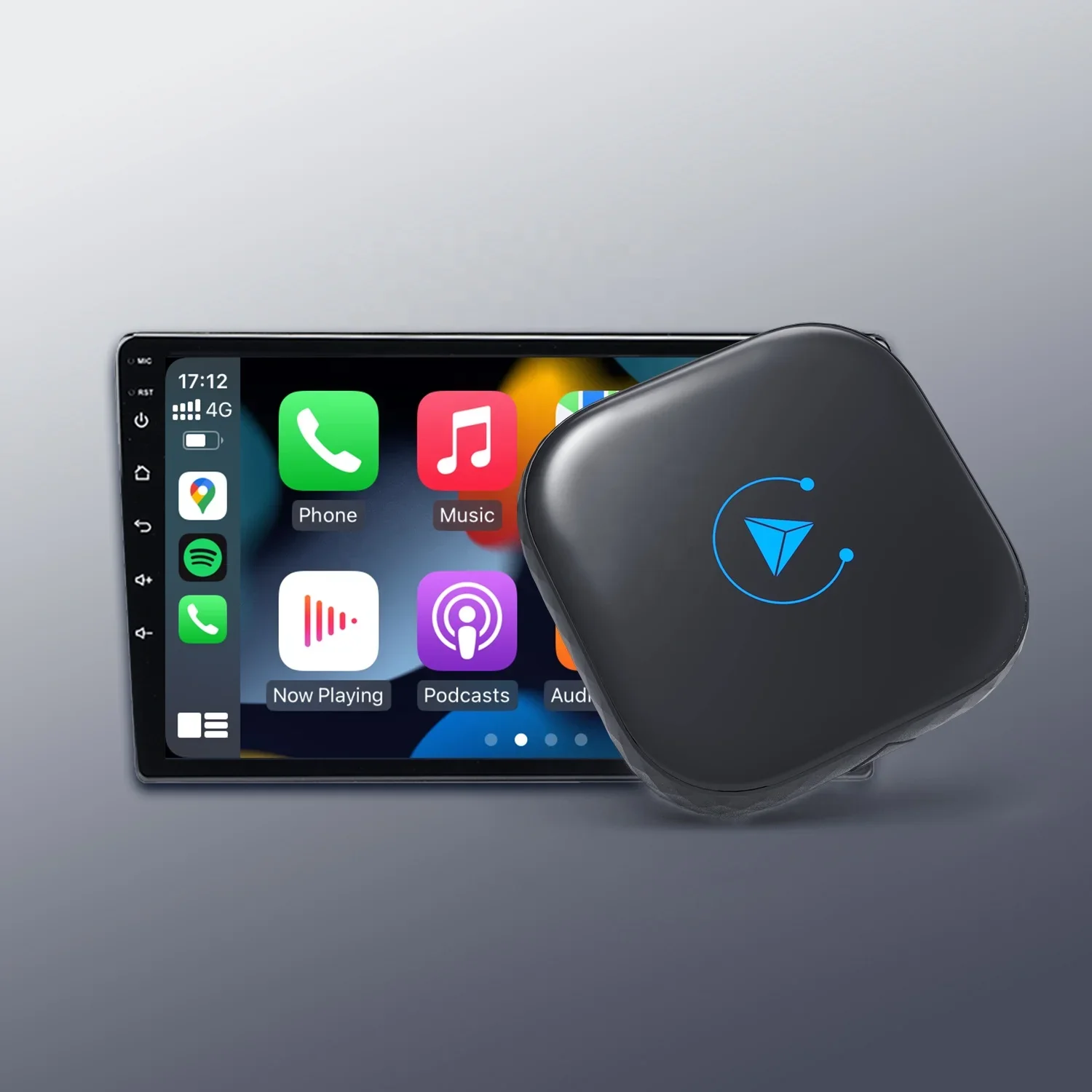 Фото 2025Meihua CarPlay Video AI Box Android Auto Dongle Netflix YouTube TV Потоковое устройство HDMI Аудио Видео Выход Ключ автомобиля OEM W №1