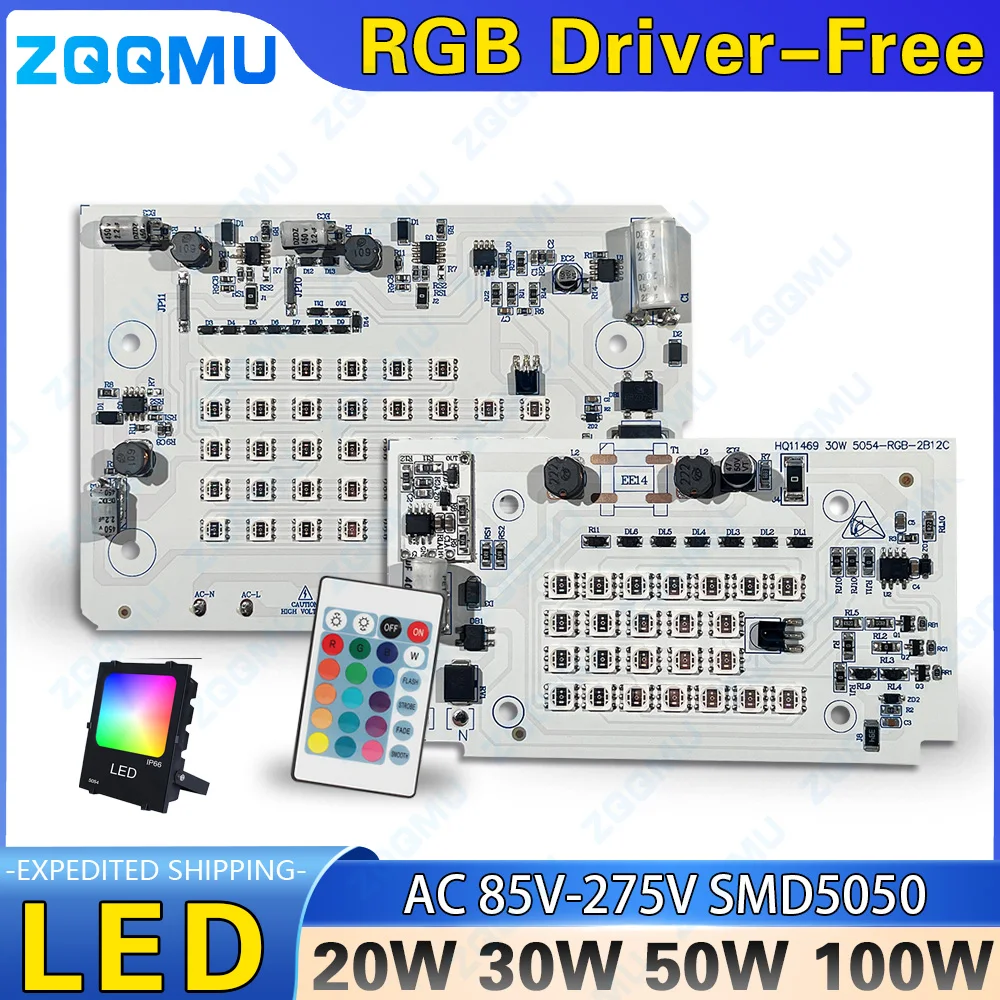 20 Вт 30 50 100 светодиодный чип для прожектора SMD 2835 наружный прожектор RGB освещение