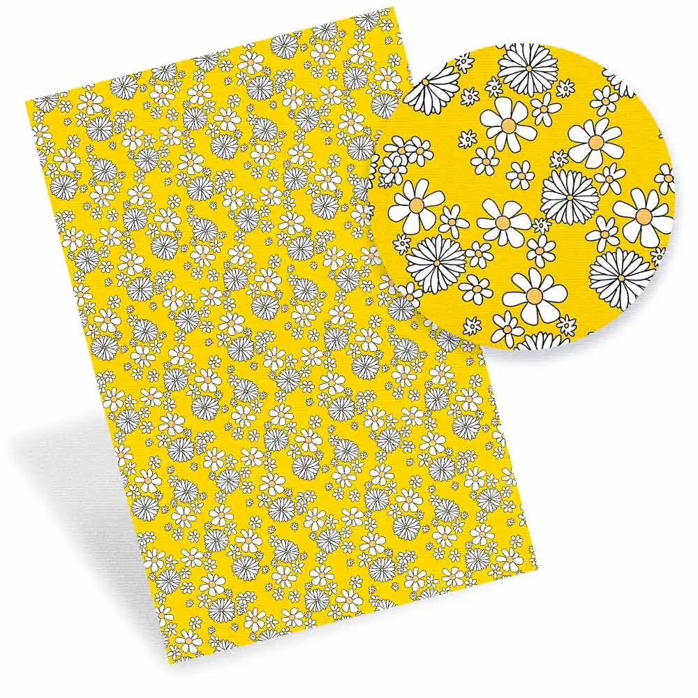 Виниловая ткань А4 с хризантемой из искусственной кожи 22 х30 см | Дом и сад