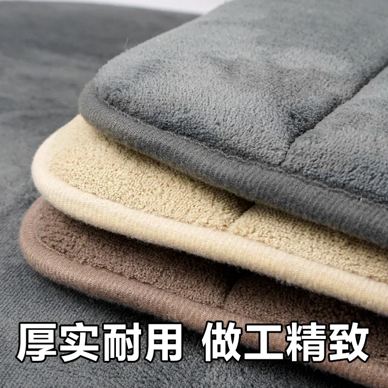 Коврик для ванной из пены с эффектом памяти в толстую полоску — мягкий удобный и