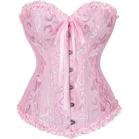 xs 7xl womens corsets and bustiers top sexy lingerie lace up plus size floral print brocade corselet push up overbust corset
