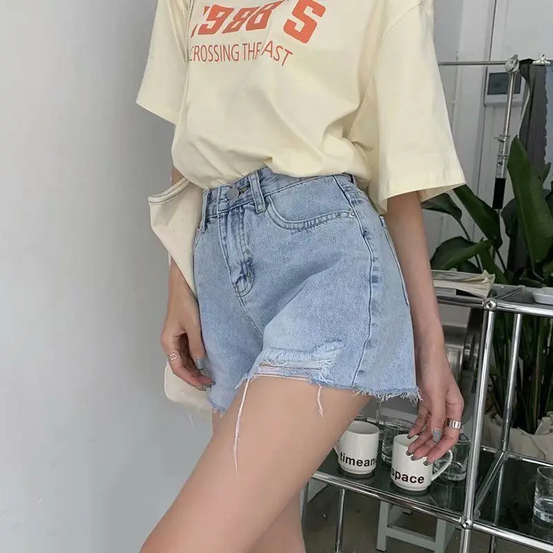Женские джинсовые шорты с сердечком популярная одежда уличные короткие брюки