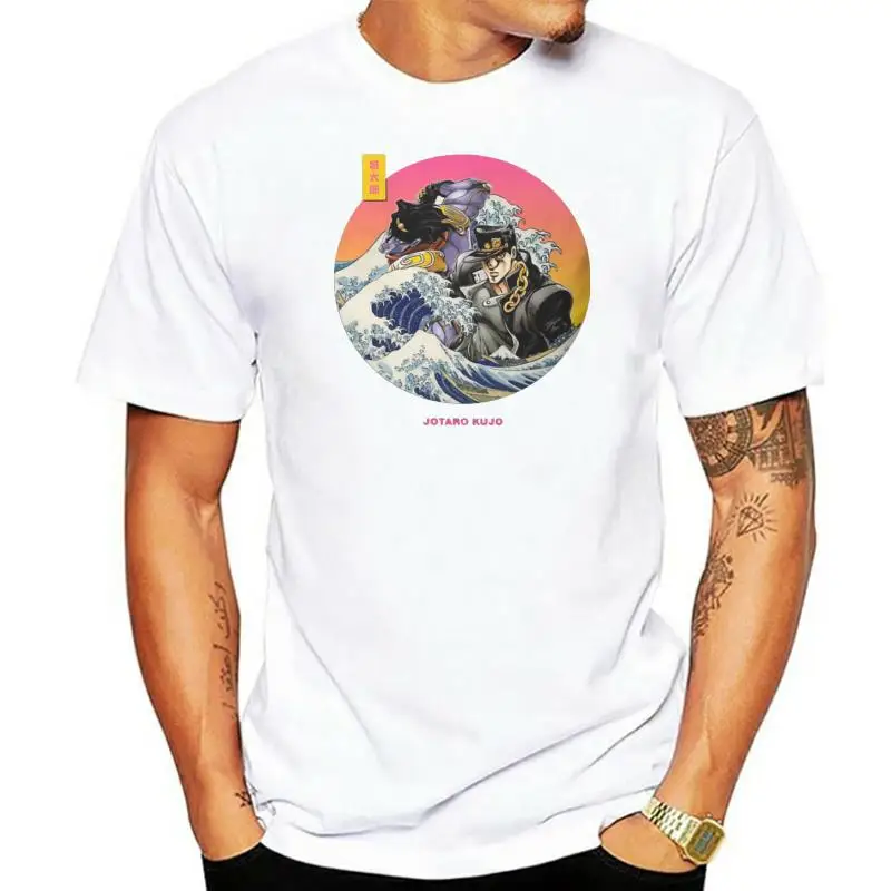 

Jotaro Kujo Kanagawa Wave TShirt JoJo's Bizarre Adventure Joestar Jonathan Dio Anime T Shirt Summer T-shirt For Men Women