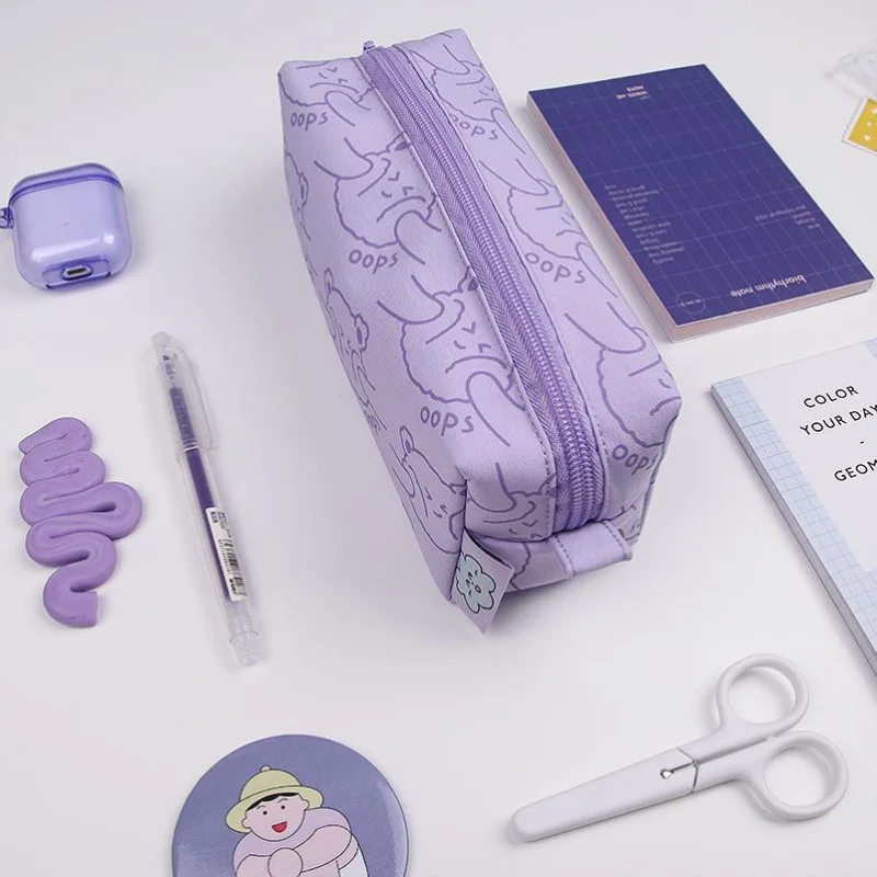 Girl Heart Pen Bag Milk Tea Good-looking Girl 2021 New Girl Elementary School Ins Japanese Simple Japanese and Korean