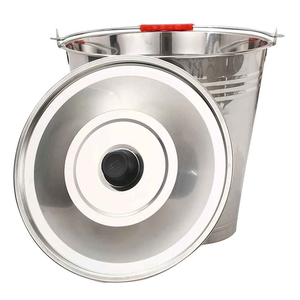 

Milk Bucket Liquid Holder Multi-purpose Stainless Steel Containers Pasture Chiller Thickened Pail Round