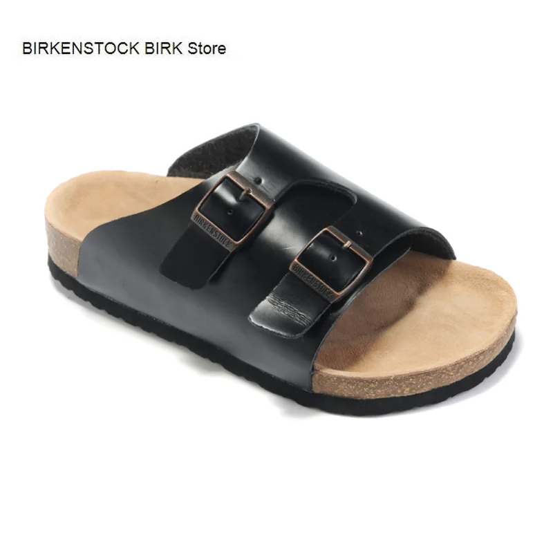 Free Shipping BIRKENSTOCK BIRK Summer Cork Slippers for Men and Women's Outerwear Oil Surface Soft Sole Sandals Mens Sandals