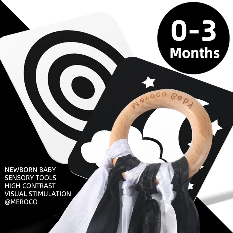 

Montessori Sensory Toys Wooden Rainbow Hand Kite Ribbon Newborn Baby Early Learning Colour Recognition Educational Toys A2564K