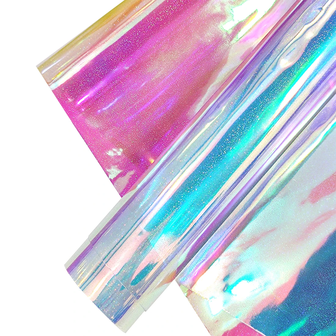 Переливающаяся прозрачная виниловая пленка 2 рулона 12 х53 дюйма фольга с лазерным