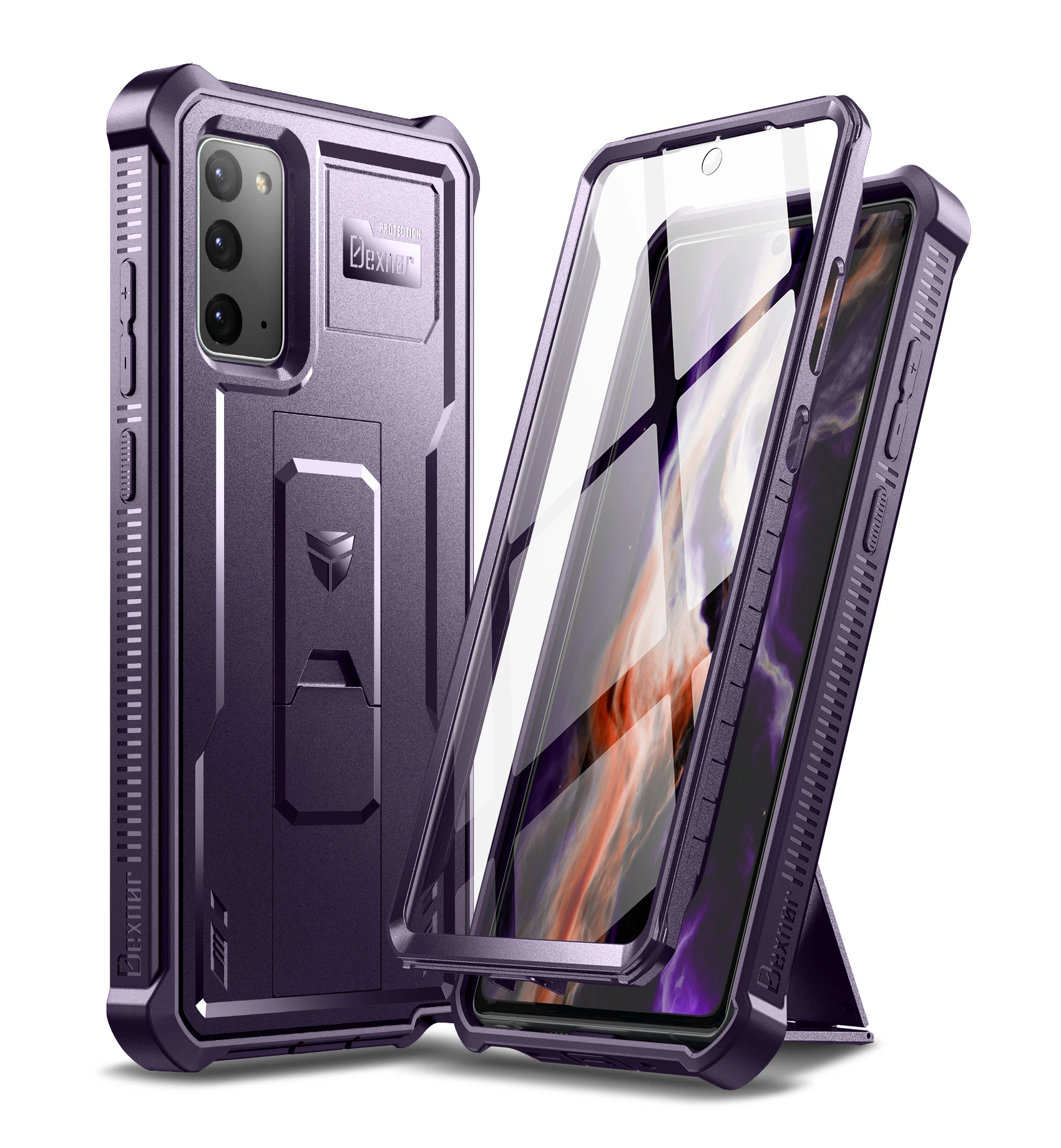 

Full Body Bumper Military Grade Armor Rugged Shockproof Shell Cover with Built in Screen Protector For Samsung Galaxy Note20 5G