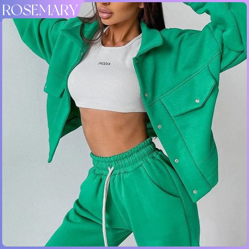 Casual Women Basic Hoodie Two Piece Sets Zipper Drawstring Jacket Outerwear And Elastic Pencil Pant Suit Autumn Winter Tracksuit