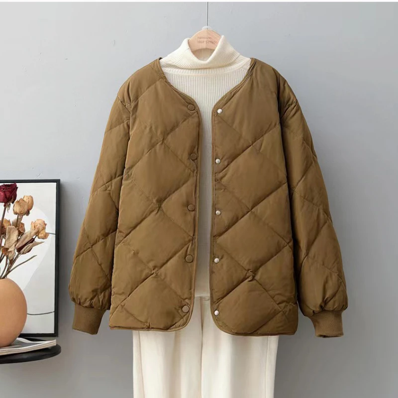 Осенне-зимнее теплое пуховое Хлопковое платье модный короткий топ с круглым