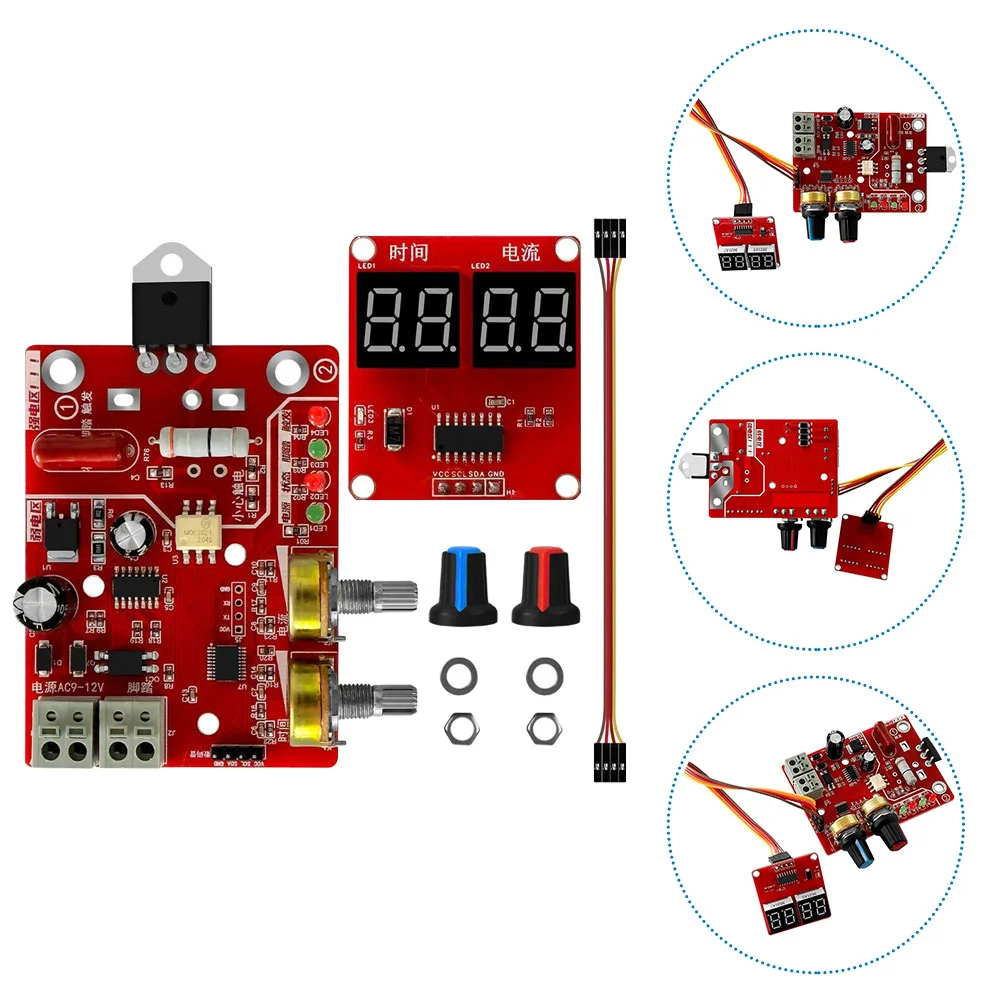 

Spot-Welder Control Panel Controller Digital Time Current Board DIY Welding Equipment PCB Circuit Machine Number