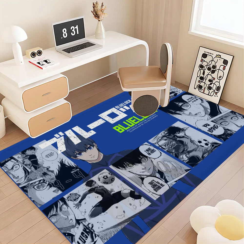 Синий напольный коврик с замком для ванной домашний Придверный в скандинавском