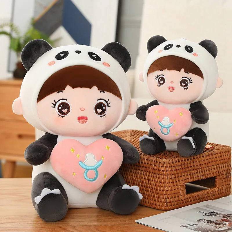 

55cmkawaii Plush Pacifier Panda doll Cute ultra soft Stuffed Animal Cartoon Kids Toys for Girls Children Birthday Christmas Gift