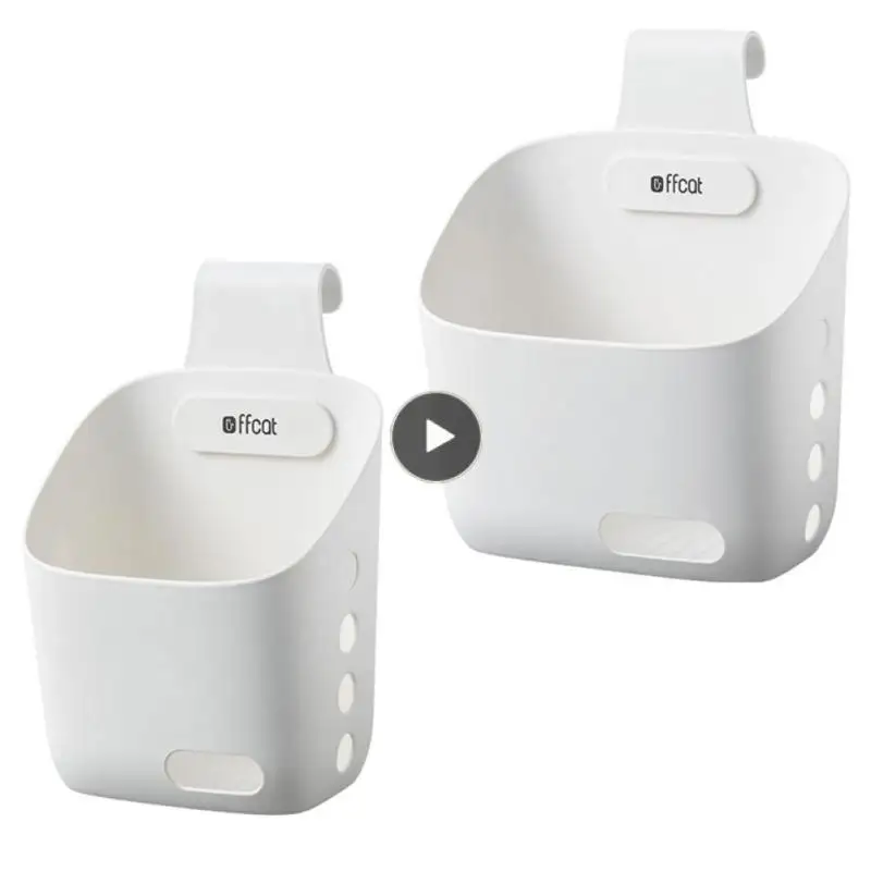 

Stacked Storage Storage Box Container Smooth Edges Plastic Household Back Hanging Drain Hole Design Two-way Suspension Portable