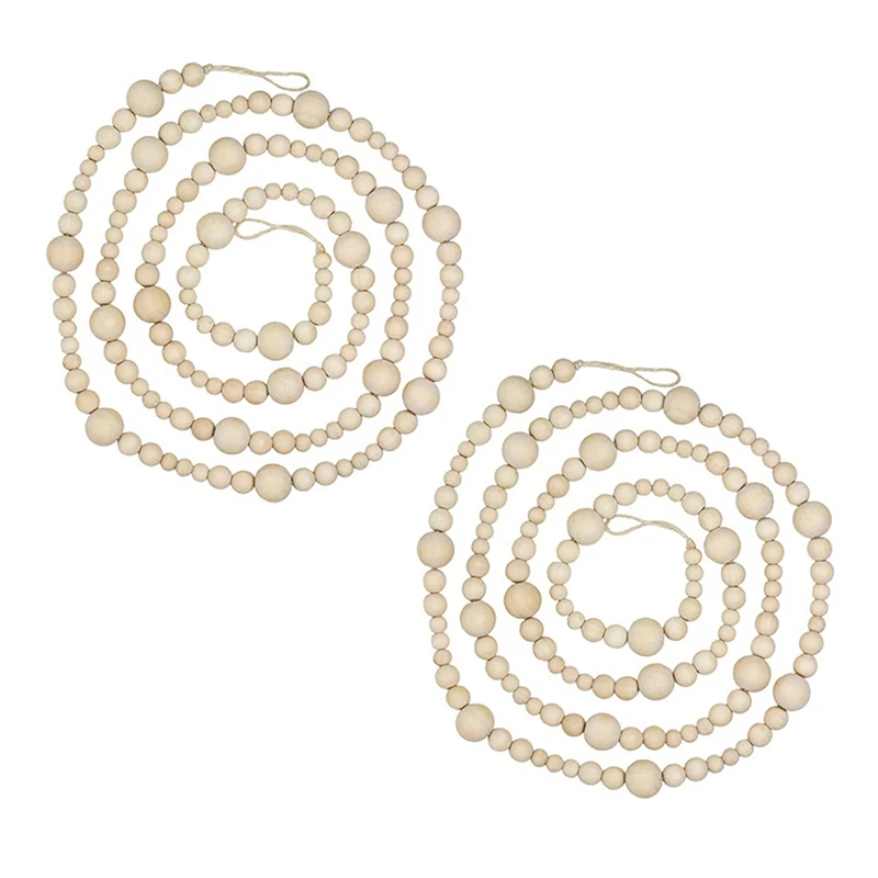 

Деревянная гирлянда из бусин, 4 шт., 7 футов