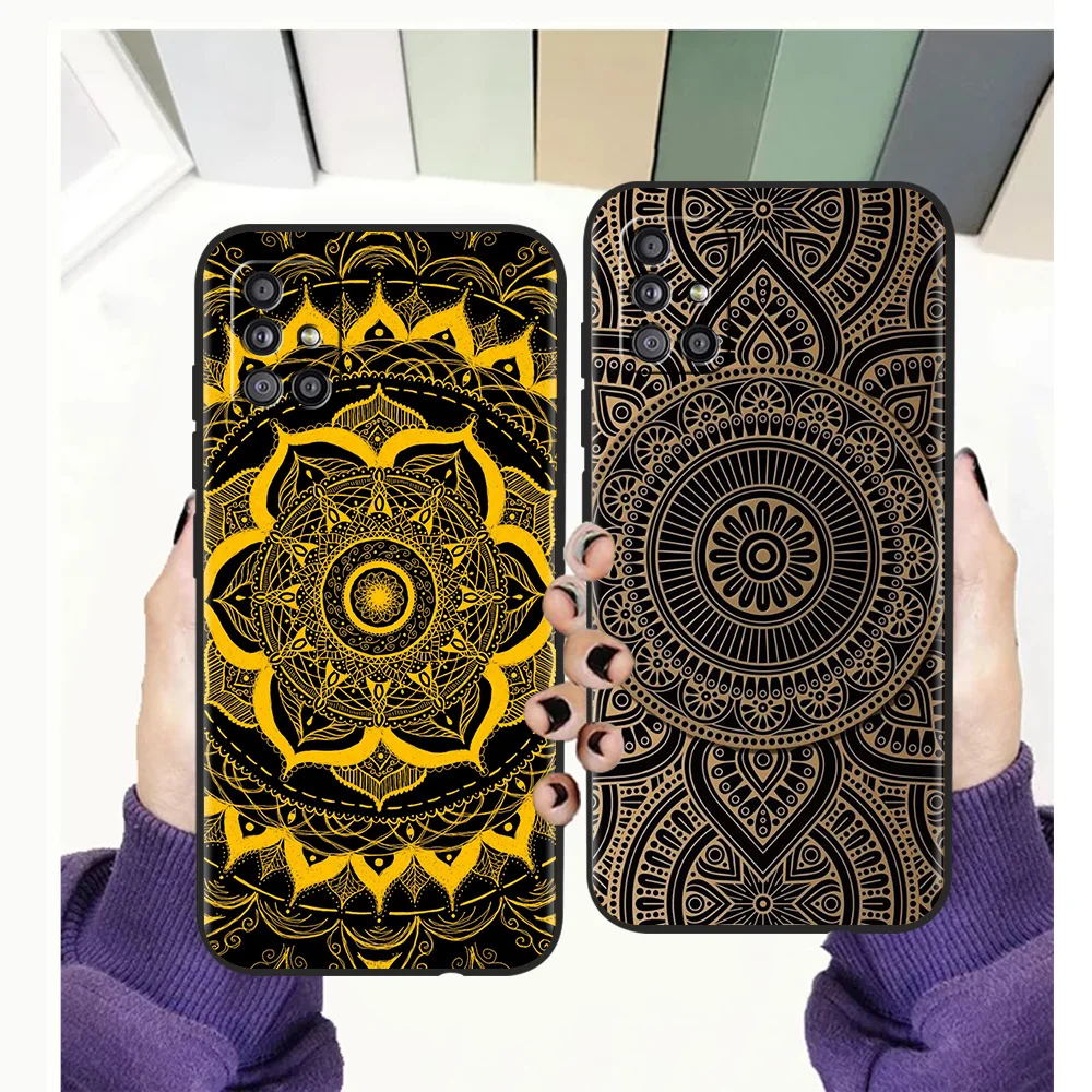

Sexy Lace Mandala Flower Silicone Case For Samsung Galaxy A32 A52 A13 A22 A72 A51 A71 A41 A11 A31 A21S 5G Luxury Phone Cover TPU