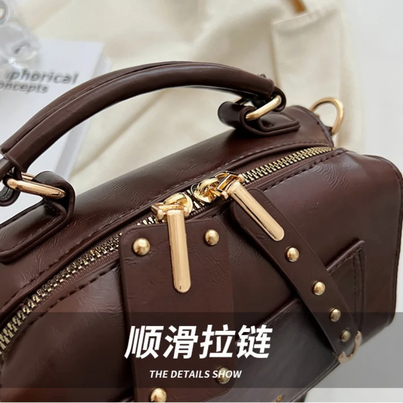 Women's Fashion Retro Casual Cross-body Wide Strap Single Shoulder Bag Portable Luxury Small Square Hand Bags for женский Bolsa