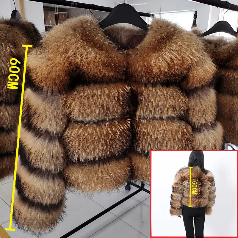 Women's Fur Coats Winter Warm Jacket Fox Raccoon Real Furr Fashion Slim Vests Natural Long Sleeve Hooded For Female Y2K Clothes